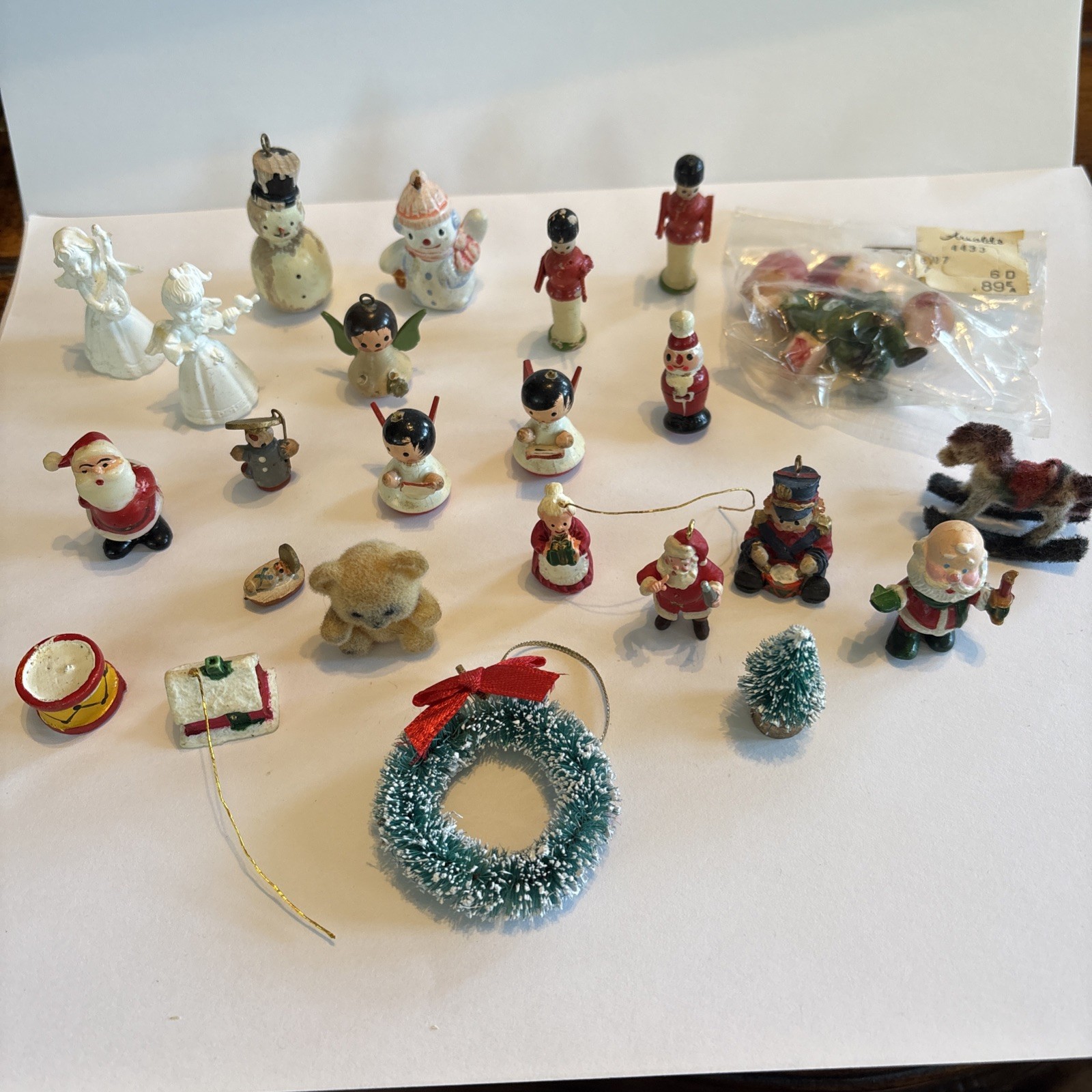 Vintage Miniature Christmas Decorations And Figurines Lot Of 25
