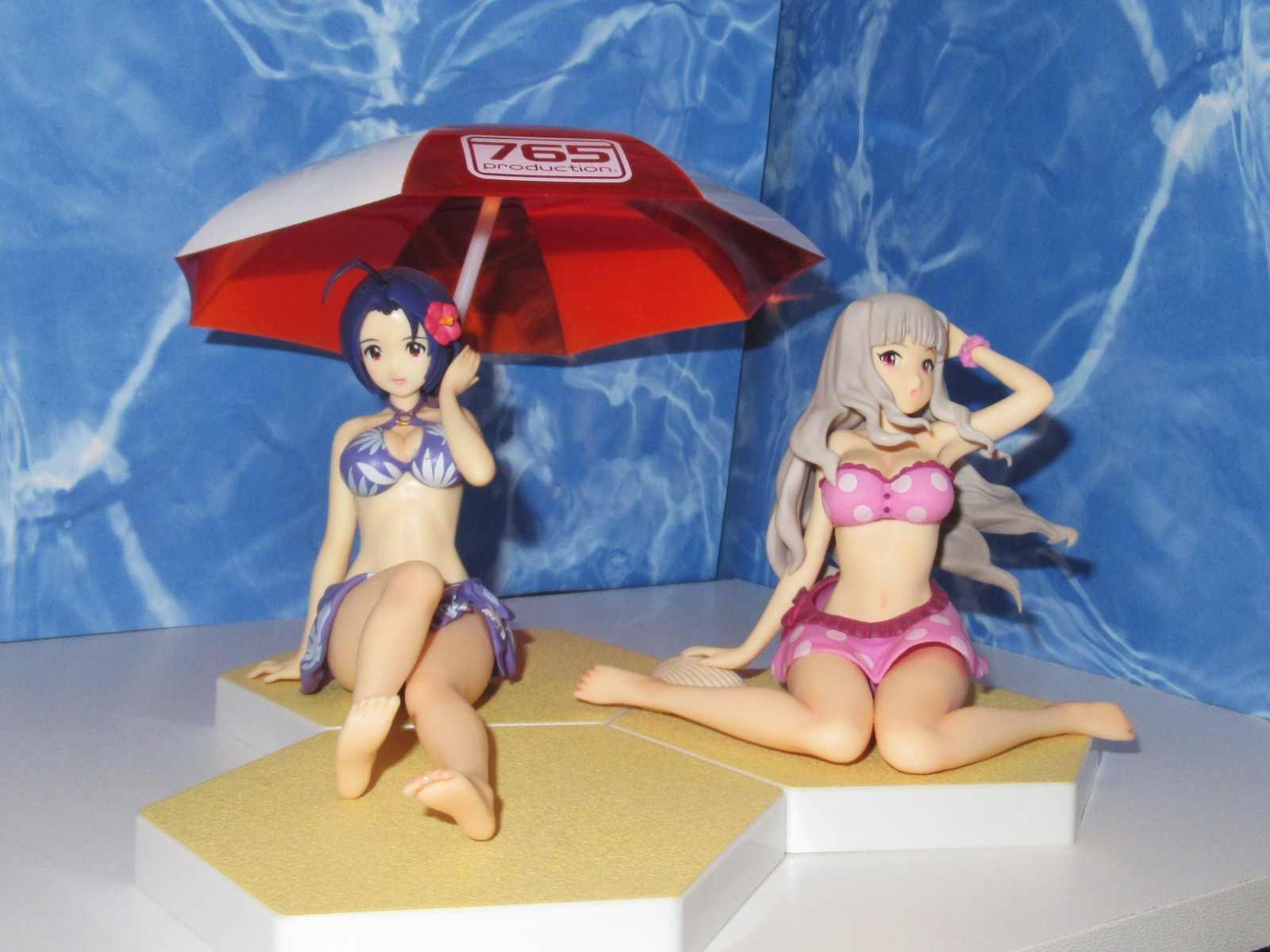 2 Beach Queens Idolmaster Miura Azusa & Shijo Takane 1/10 Figure Wave Idolm@ster