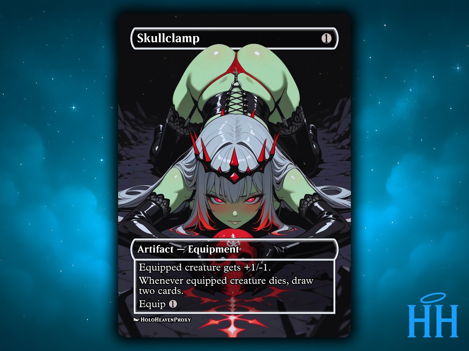 Skullclamp Anime Waifu Single Card Proxy Card Custom For EDH