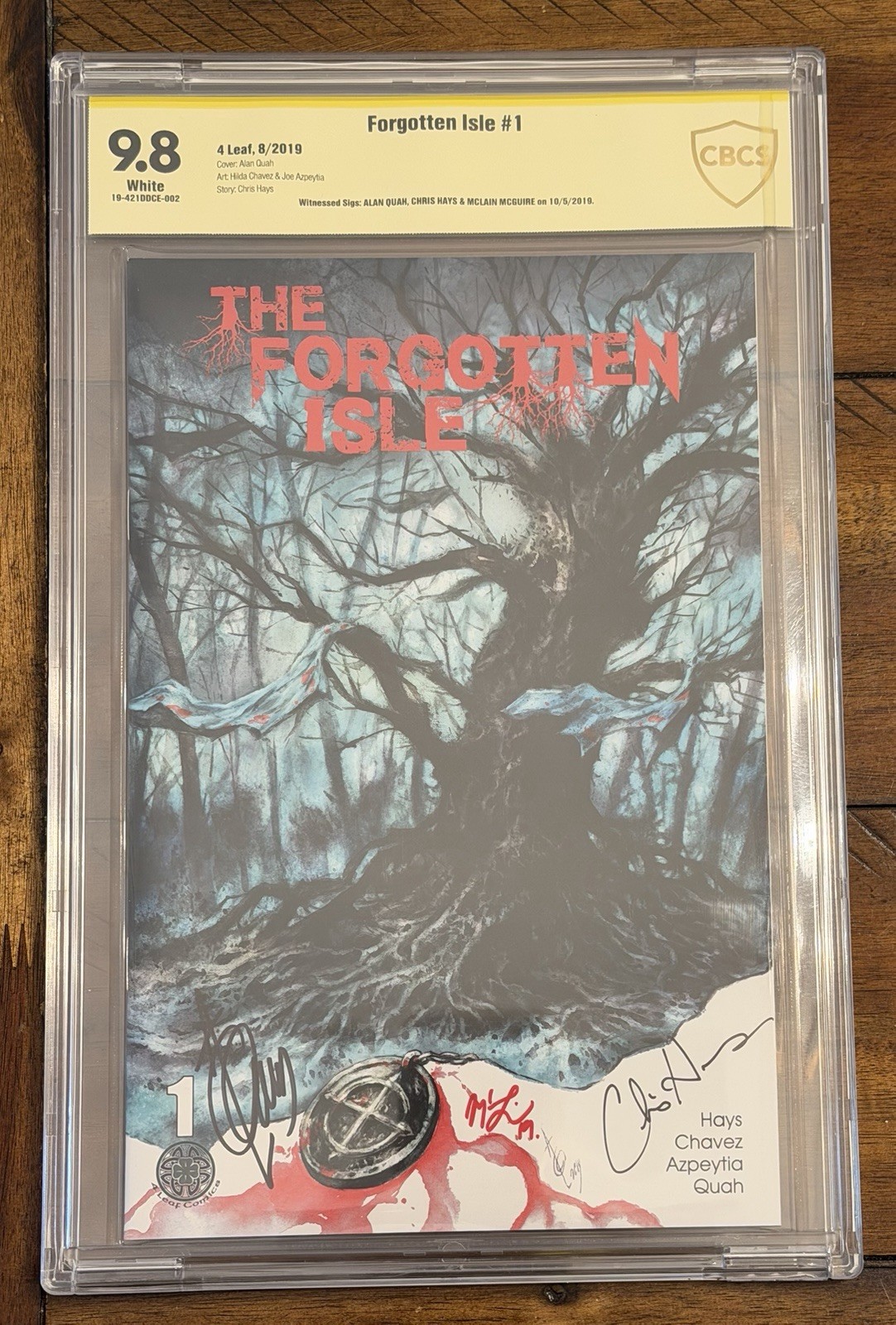 The Forgotten Isle #1 CBCS 9.8 White Pages Leaf Comics Signed X3 The Forgotten Isle #1 CBCS 9.8 White Pages Leaf Comics Signed X3