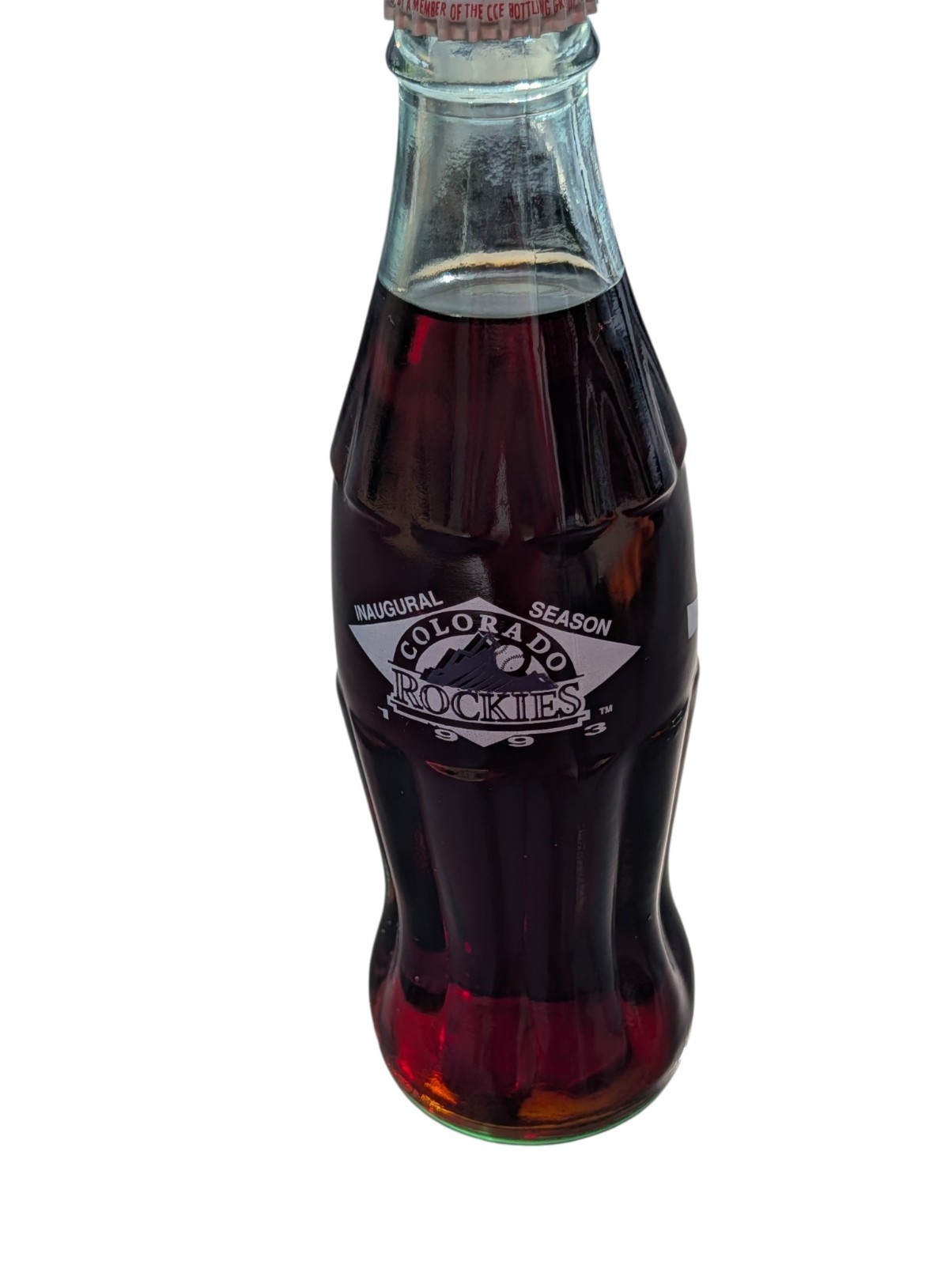 Vintage 1993 Colorado Rockies Inaugural Season Unopened 8 Oz. Coca-Cola Bottle