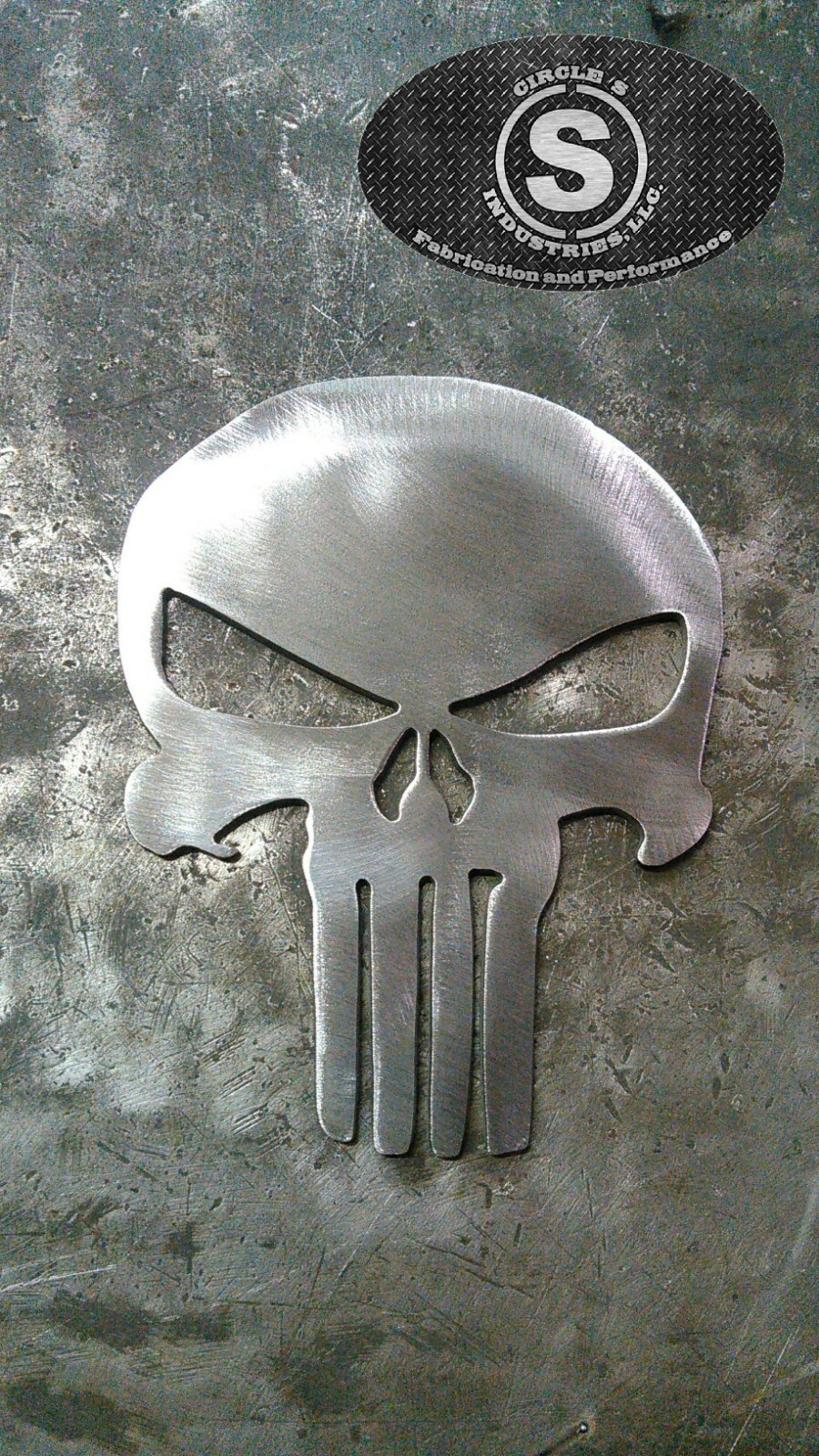 Steel Skull cutout. Punisher style skull cutout. 1/8\ Steel Skull cutout. Punisher style skull cutout. 1/8\