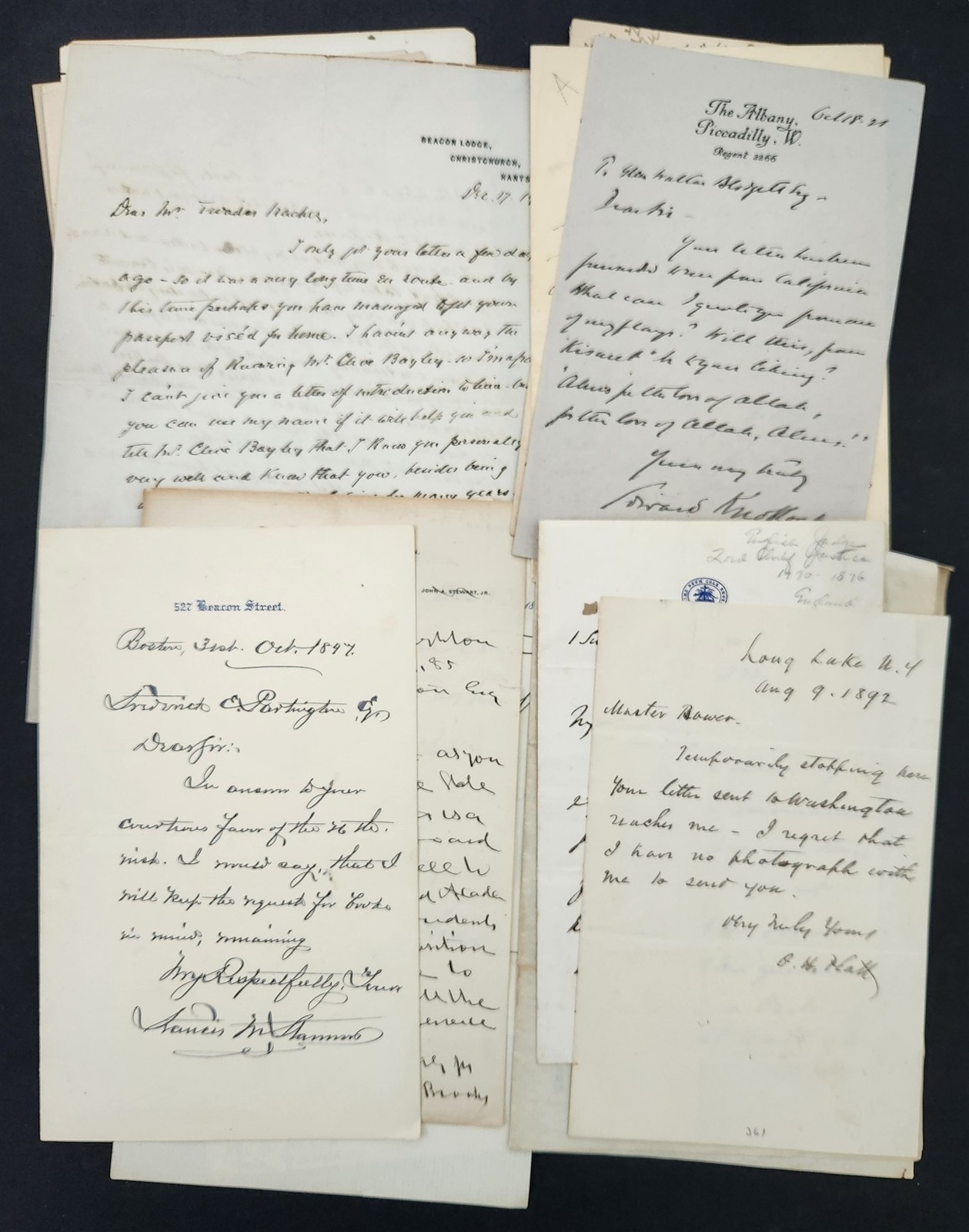 1890s–1920s antique AUTOGRAPH LETTER SIGNATURE lot of 25 historical figures