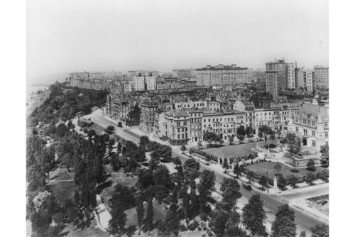 Photo:New York City NY Riverside Drive from 72nd St 1911 Bird\'s-Eye View