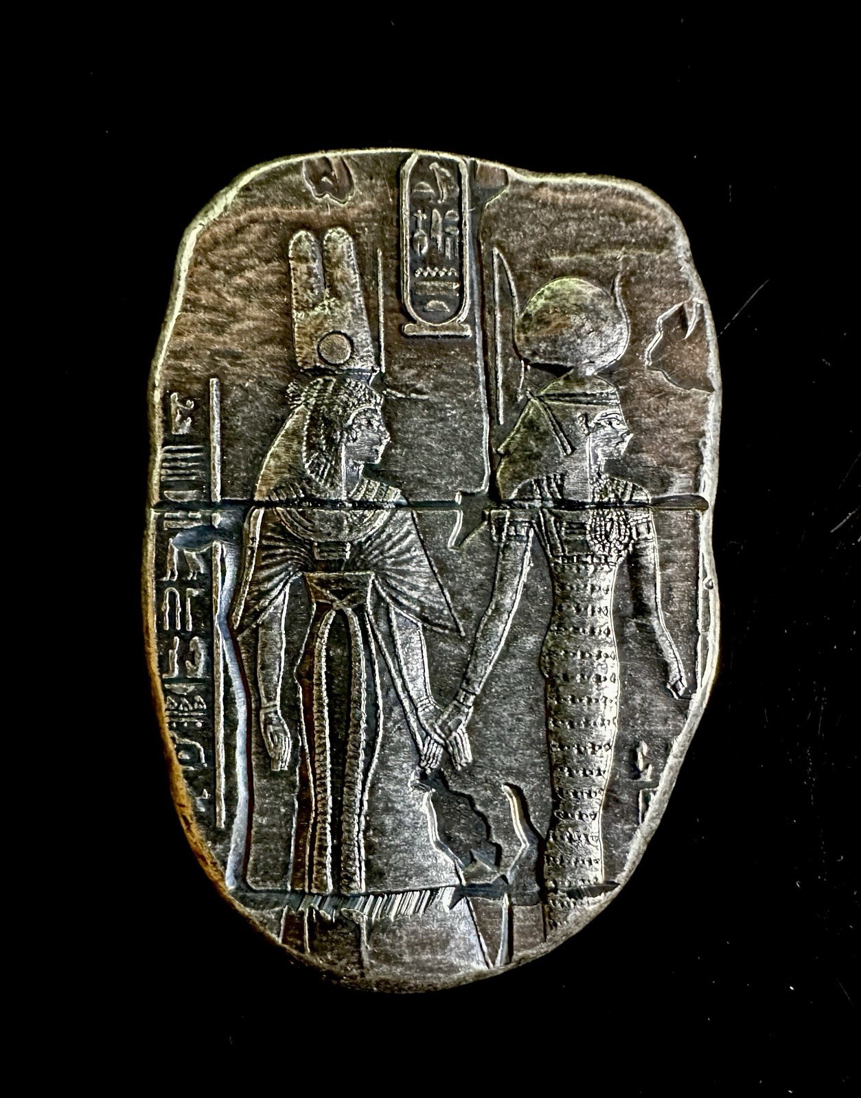 2 oz .999 Fine Silver Egyptian Relic Goddess Bar - Hathor, Isis, Mut, and Ma'at