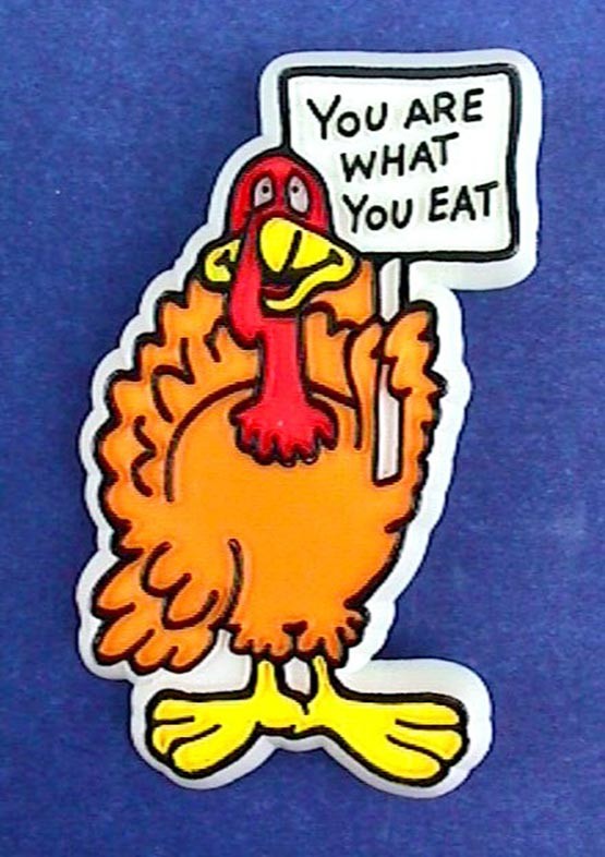 Hallmark PIN Thanksgiving Vintage TURKEY YOU ARE WHAT YOU EAT Funny Brooch Hallmark PIN Thanksgiving Vintage TURKEY YOU ARE WHAT YOU EAT Funny Brooch