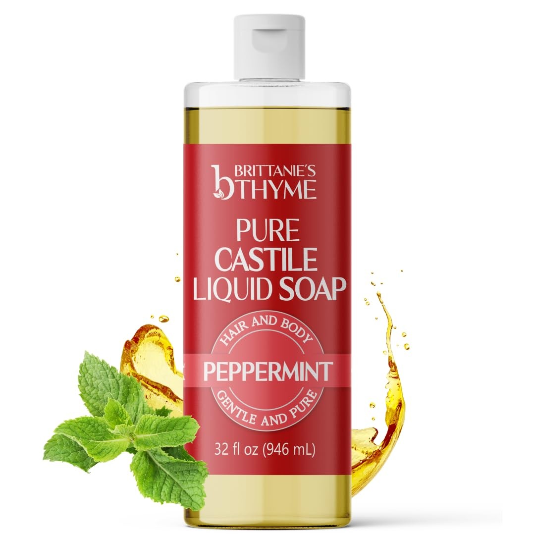 Brittanie\'s Pure Castile Liquid Soap Refill, Peppermint, 32 Ounce Brittanie\'s Pure Castile Liquid Soap Refill, Peppermint, 32 Ounce