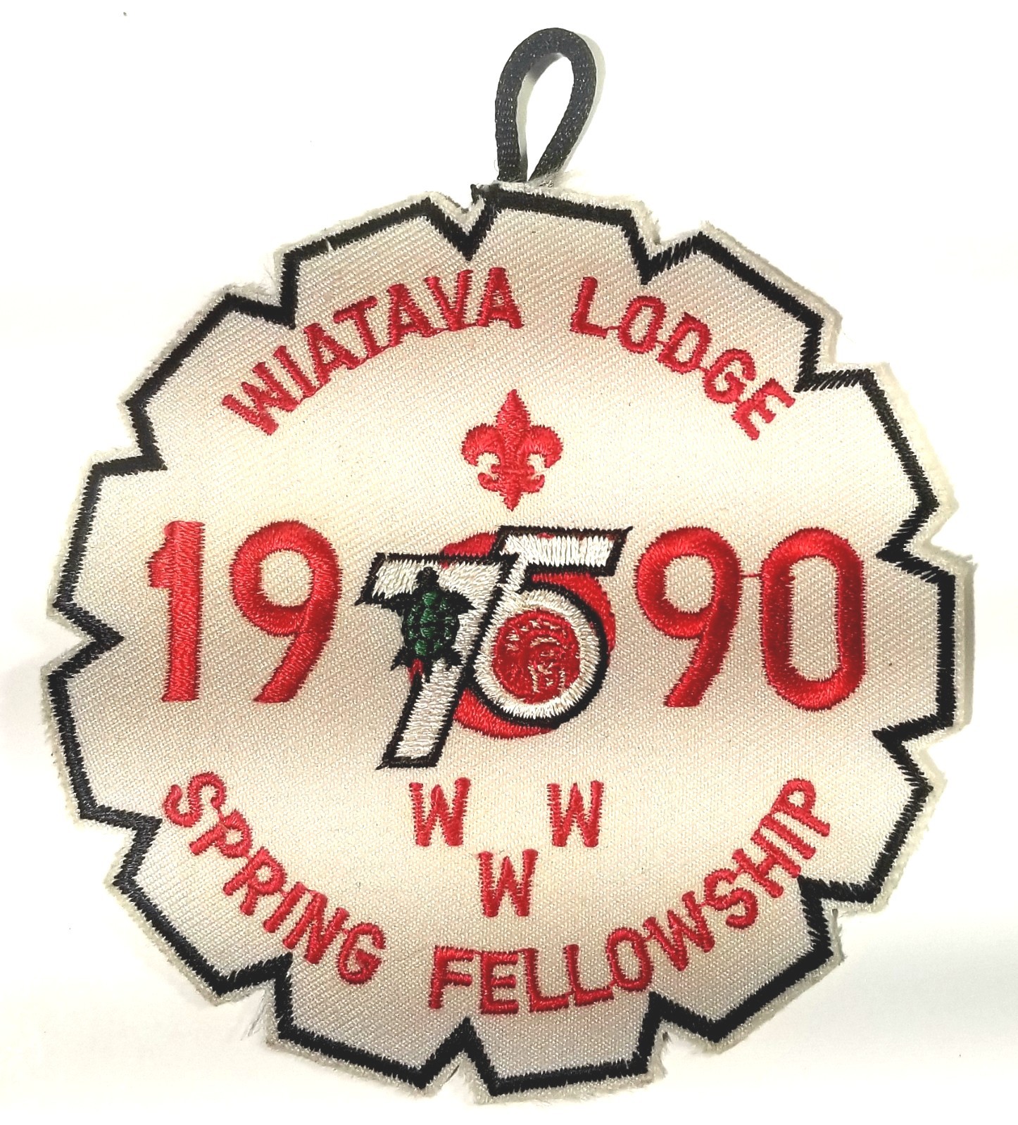  Vintage- OA WIATAVA LODGE 13 Spring Fellowship(BLK BORDR) 75TH Anv. Patch-Mint