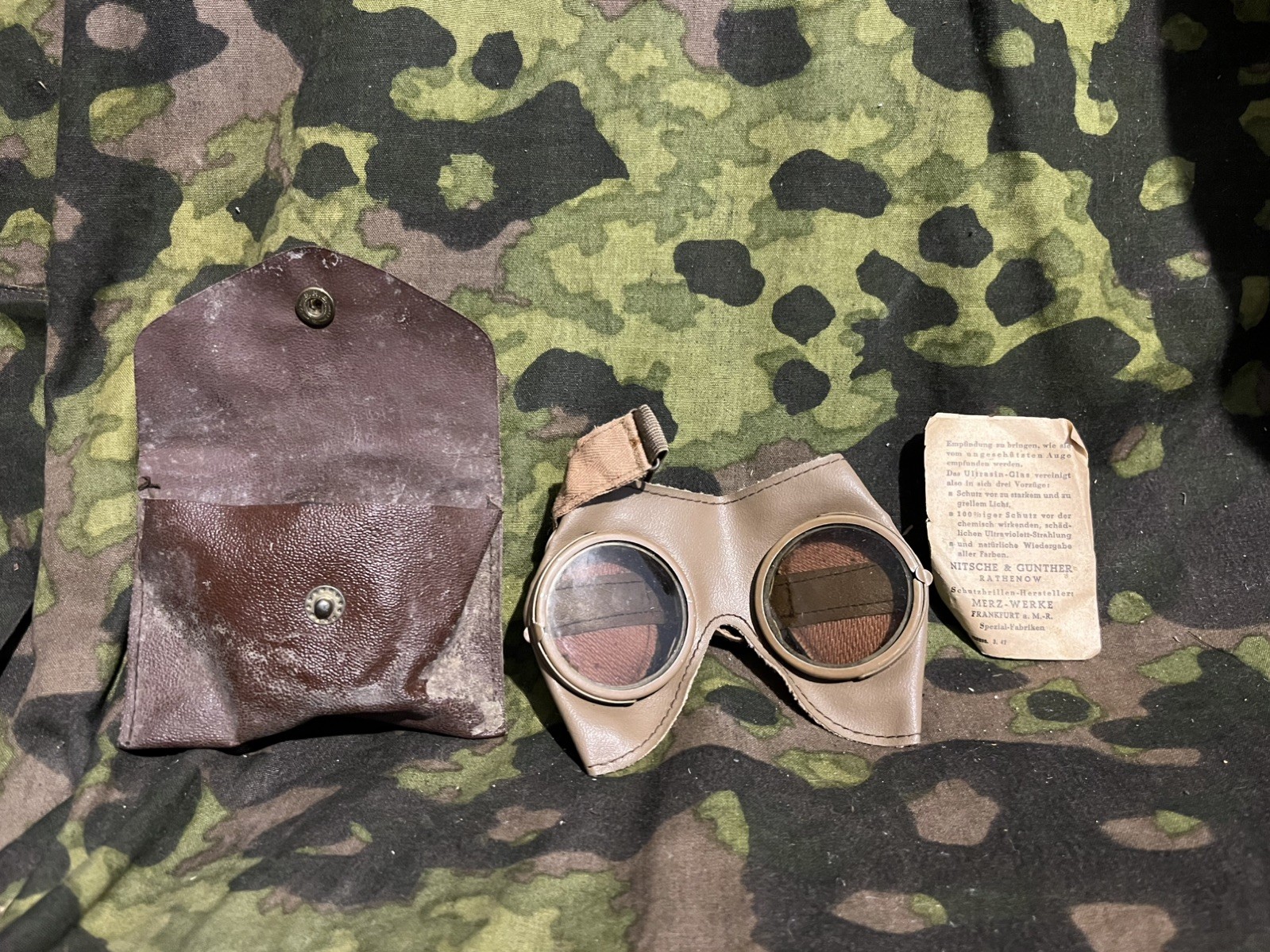 WWII Ww2 German Panzer/ Motorcycle Umbral goggles “ultrasin” - Zeiss Original