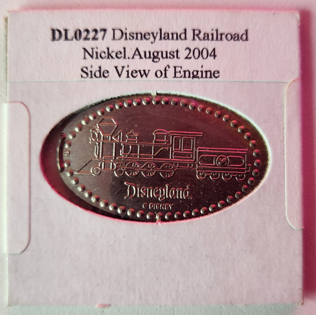 Disneyland Retired Pressed Nickel - Disneyland Railroad Locomotive DL0227