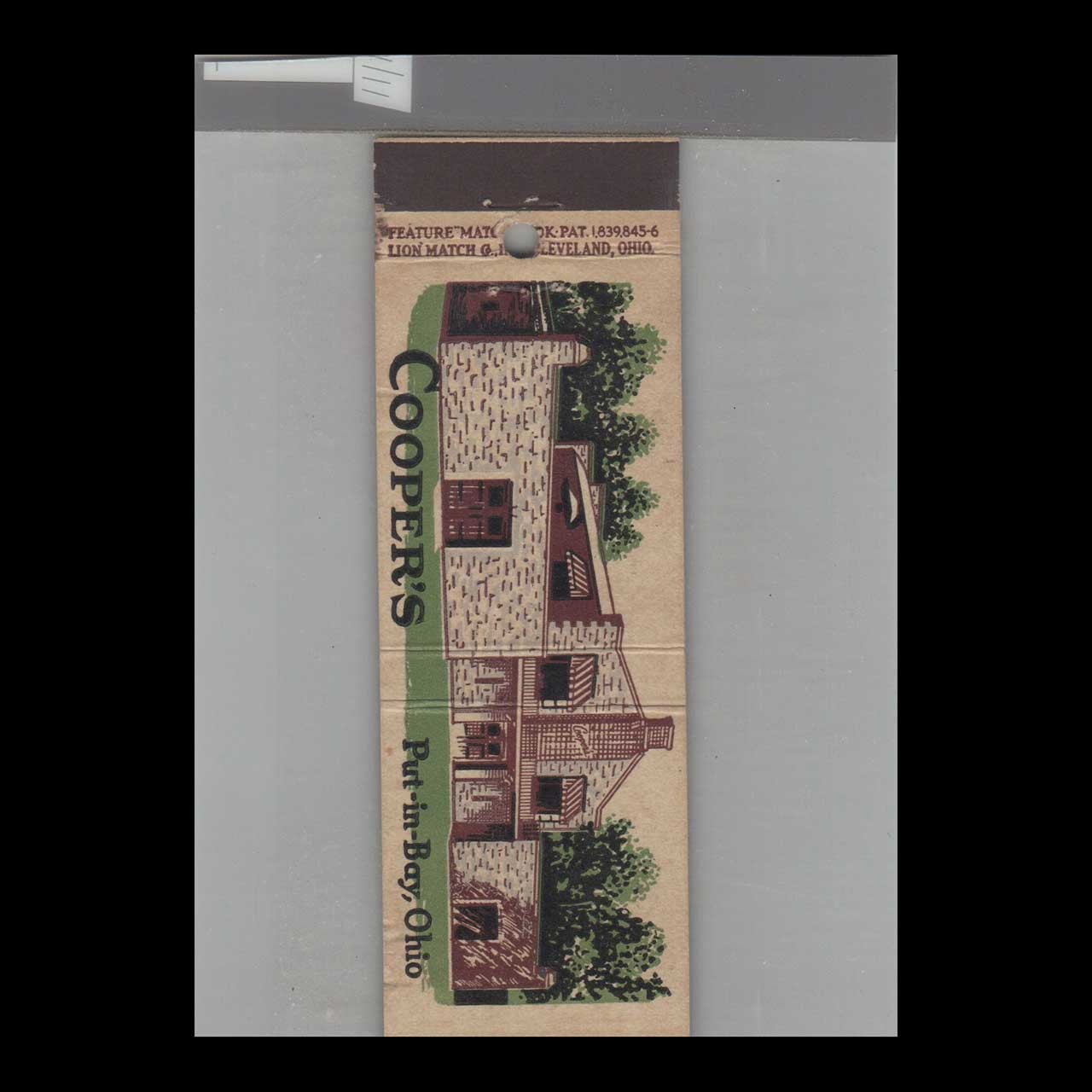 Matchbook Cover - Full Length - Cooper's Restaurant Put In Bay, OH