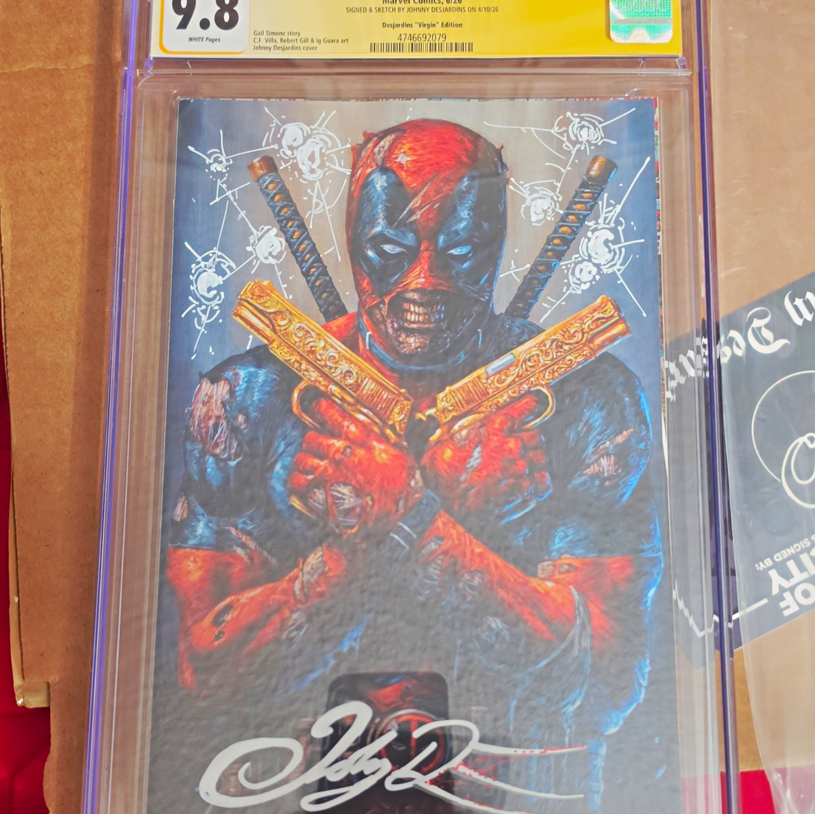 Deadpool: April Pool\'s Day #1 Marvel CGC 9.8 Signed Virgin Variant 4746692079