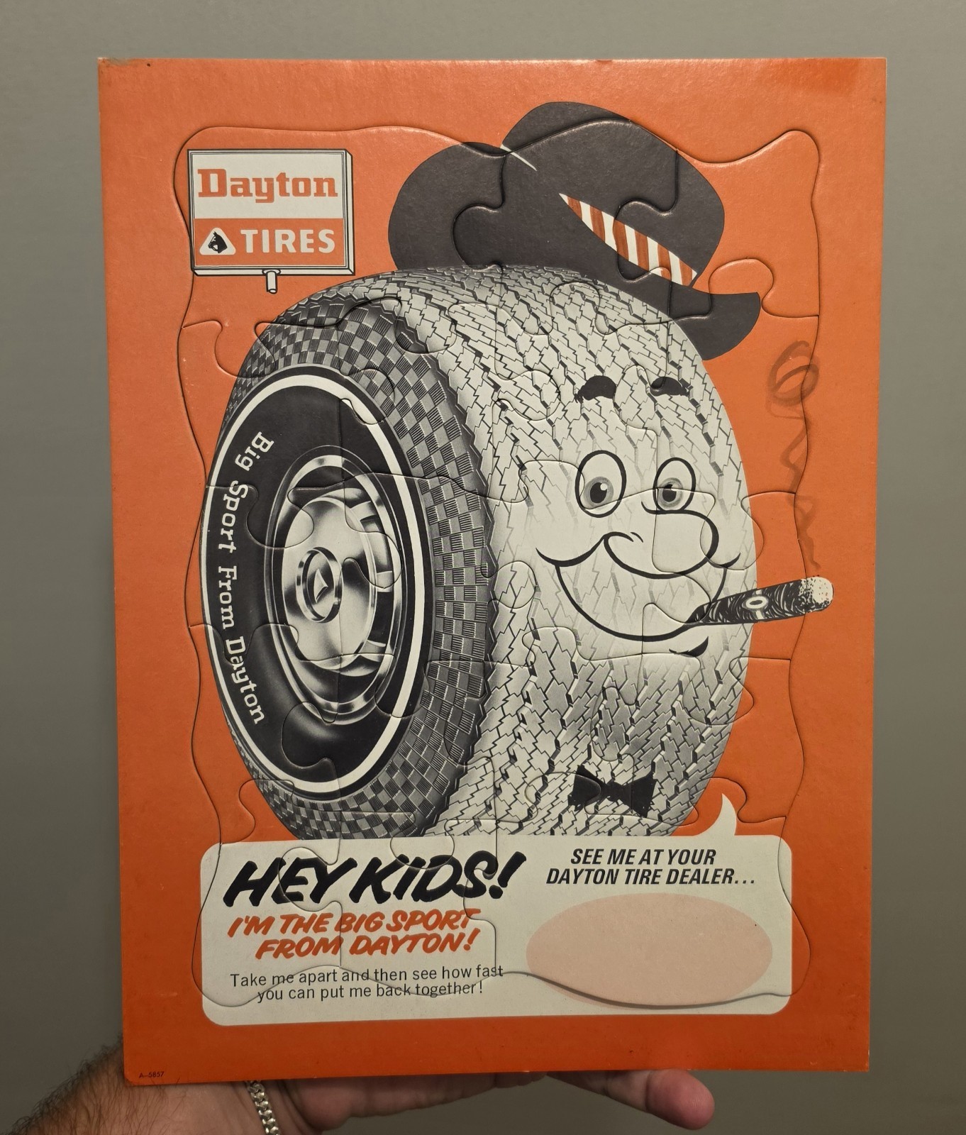 1950-60s Dayton Tires kids puzzle antique old oringal