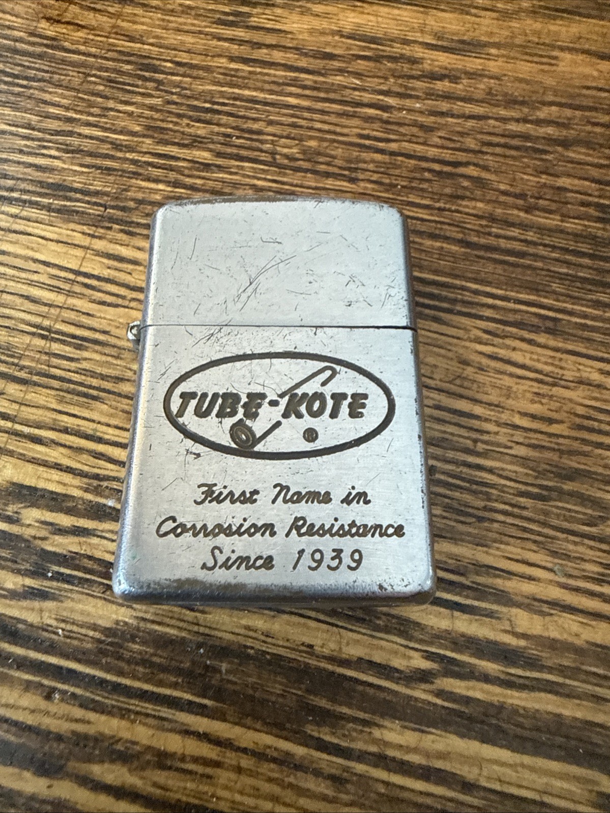 Vintage Tube Kote  Company Vernco Lighter NOV Oilfield Promo 50s Made Japan