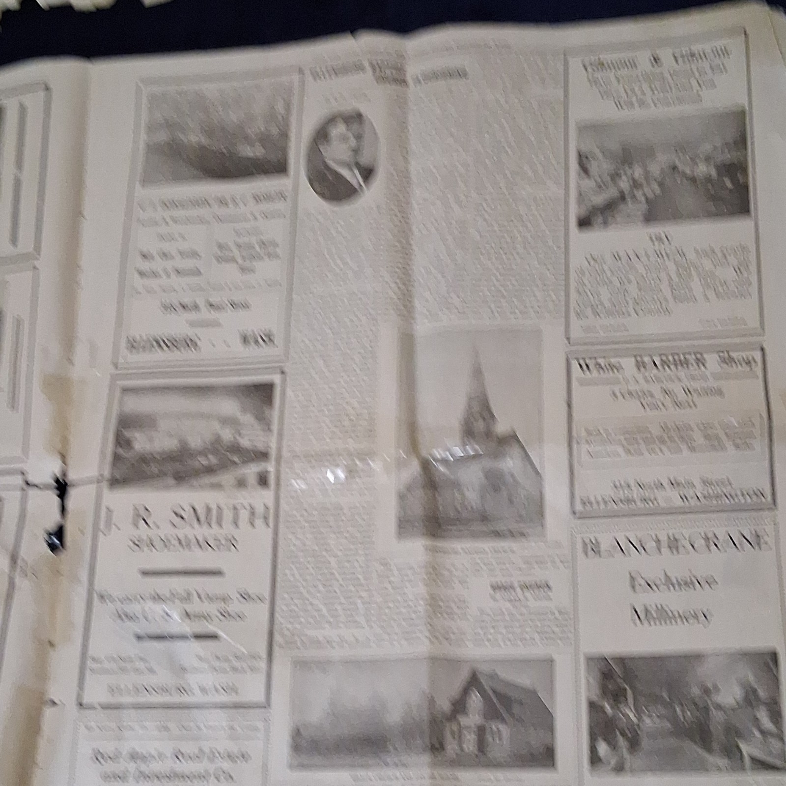 Ellensburg WA Newspaper Page/Section w/ Local Business Advertisements