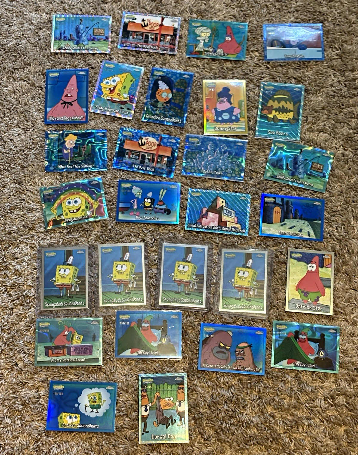 2025 Topps Chrome SpongeBob numbered and base card lot