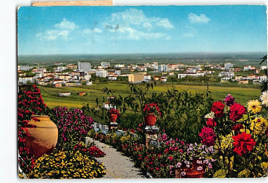 Postcard Panoramic View Abano Terme Italy