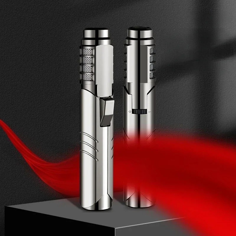 1800° Butane Torch Lighter Windproof Blue Jet Flame Metal Cigar Welding Gun Tool