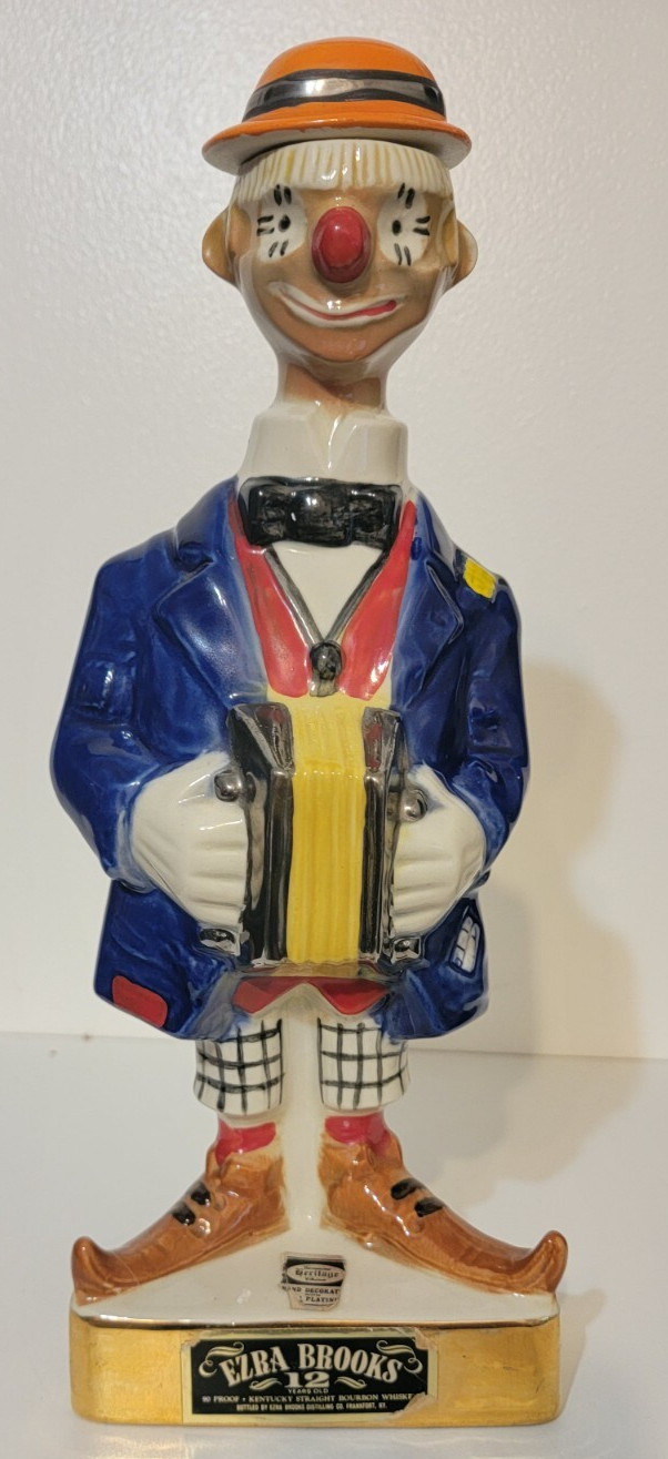 Vintage 1971 Ezra Brooks Kentucky Bourbon Whiskey Clown Decanter Vintage 1971 Ezra Brooks Kentucky Bourbon Whiskey Clown Decanter
