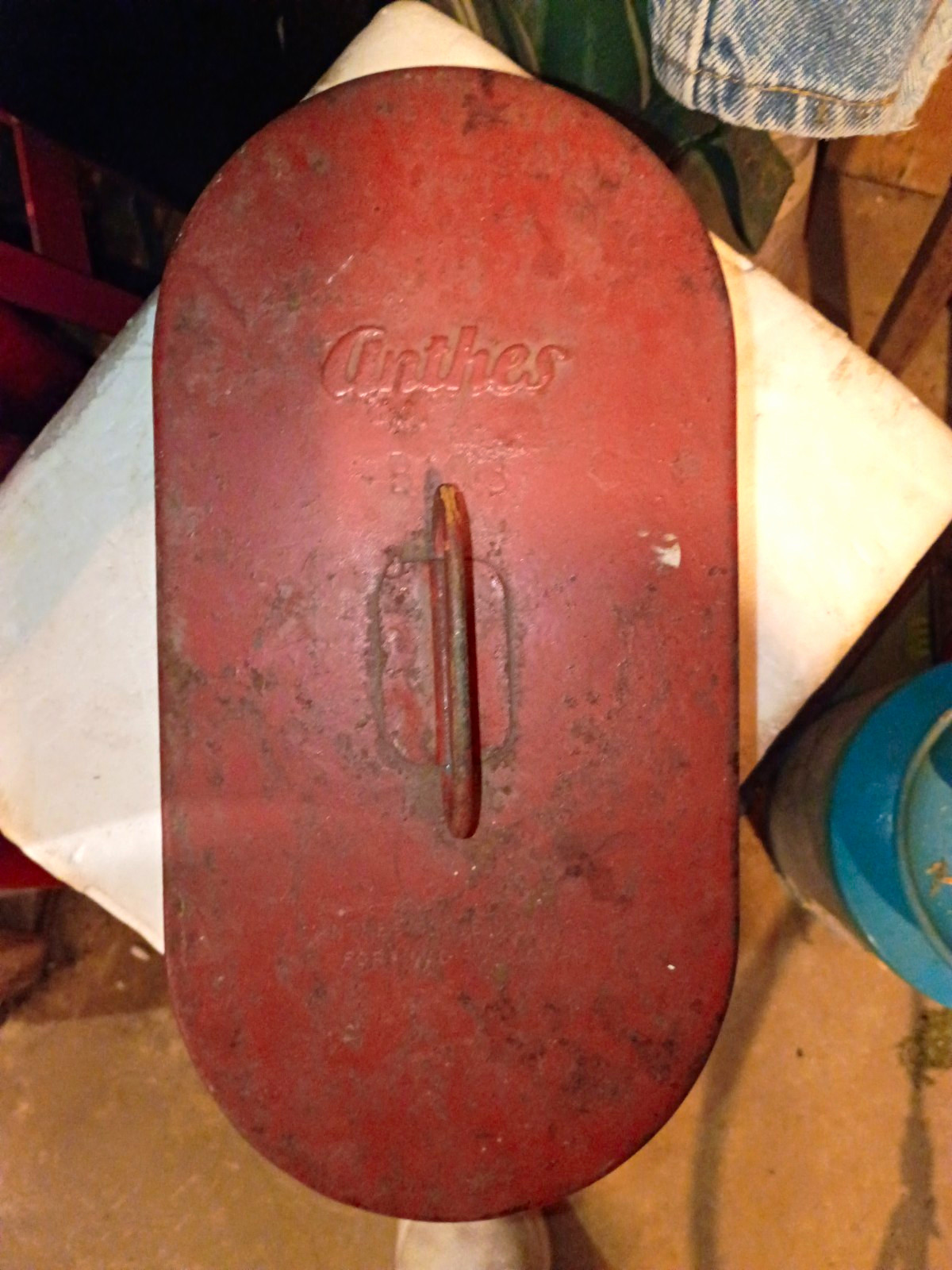 Carter Vintage 1950 Red Metal Cover Lid Automotive Tool Box Lid/Cover Carter Vintage 1950 Red Metal Cover Lid Automotive Tool Box Lid/Cover