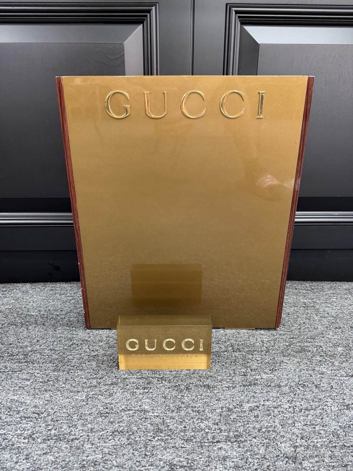 GUCCI Store Display Sign Advertising Display Huge Official Dealer Lucite Sign