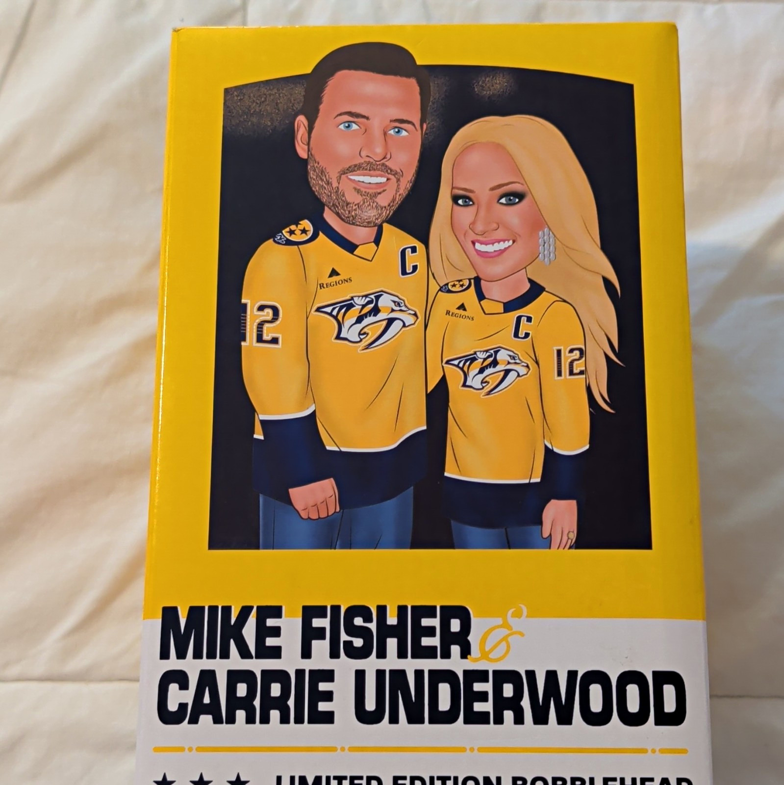 Music City Hockey Limited Edition Mike Fisher & Carrie Underwood Bobblehead