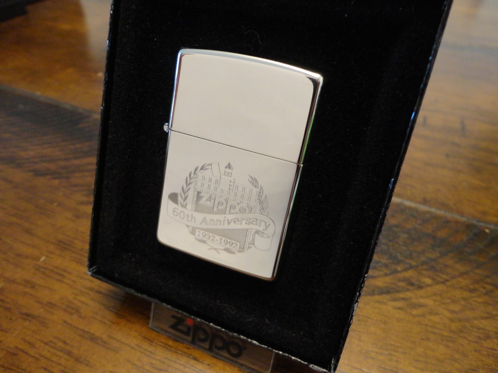 HIGH POLISH SILVER 60TH ANNIVERSARY RARE ZIPPO LIGHTER MINT IN BOX 1992 HIGH POLISH SILVER 60TH ANNIVERSARY RARE ZIPPO LIGHTER MINT IN BOX 1992