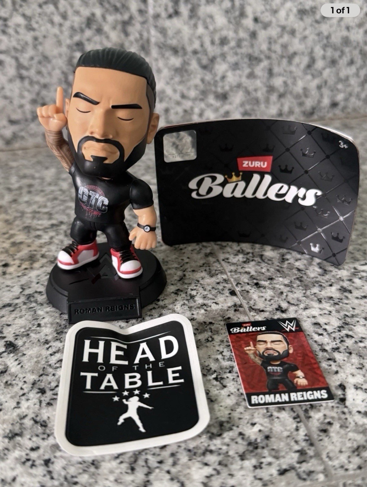 ZURU Ballers WWE Mini Collectible Figure Lot + Accessories & Cards