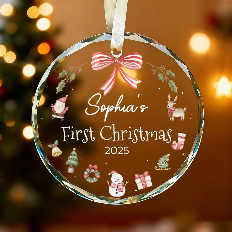 Personalized Baby's First Christmas Ornament 2026,Baby's First Christmas Bauble