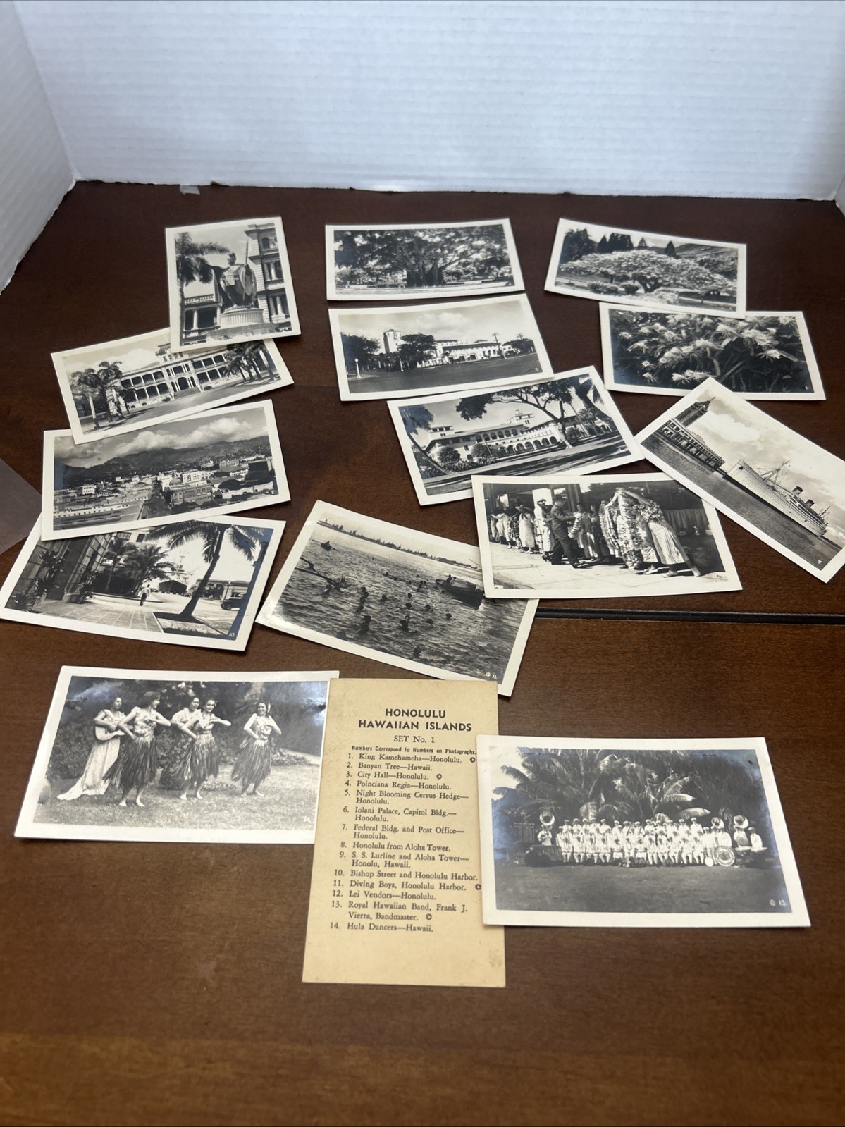 Vintage 1940s Hawaii Souvenir Snapshot Photo Set 1 Hula Girls Honolulu 14 Photos