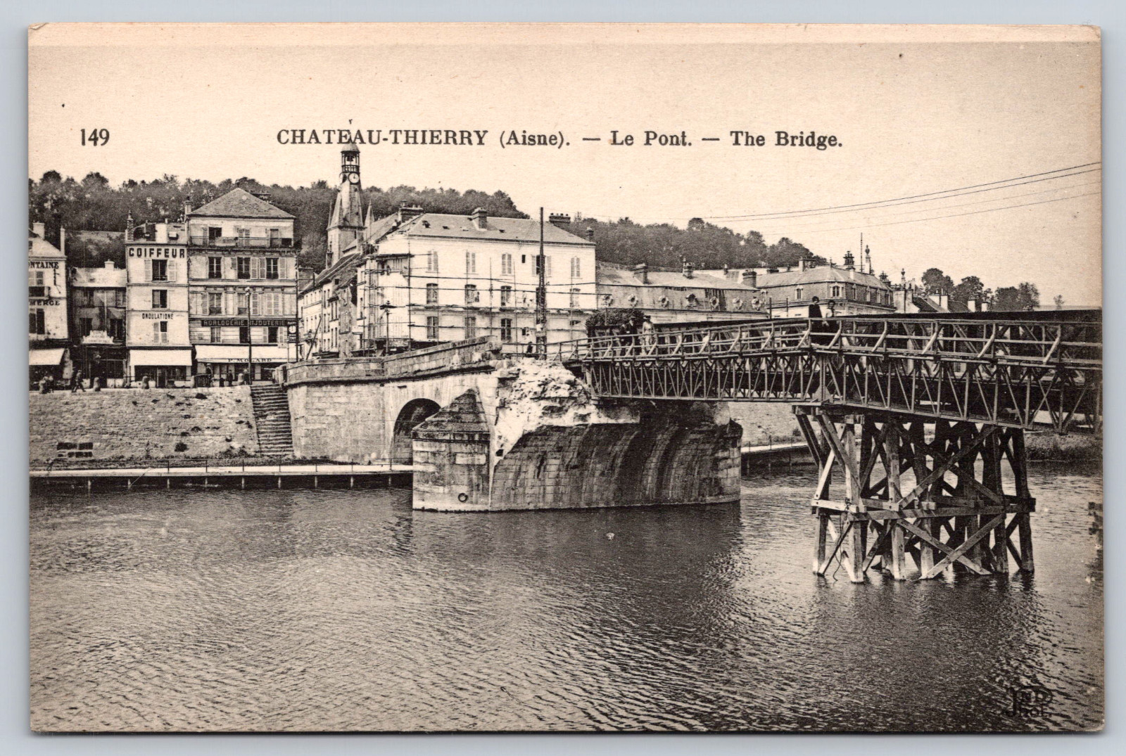 Postcard Chateau Thierry Le Pont The Bridge France