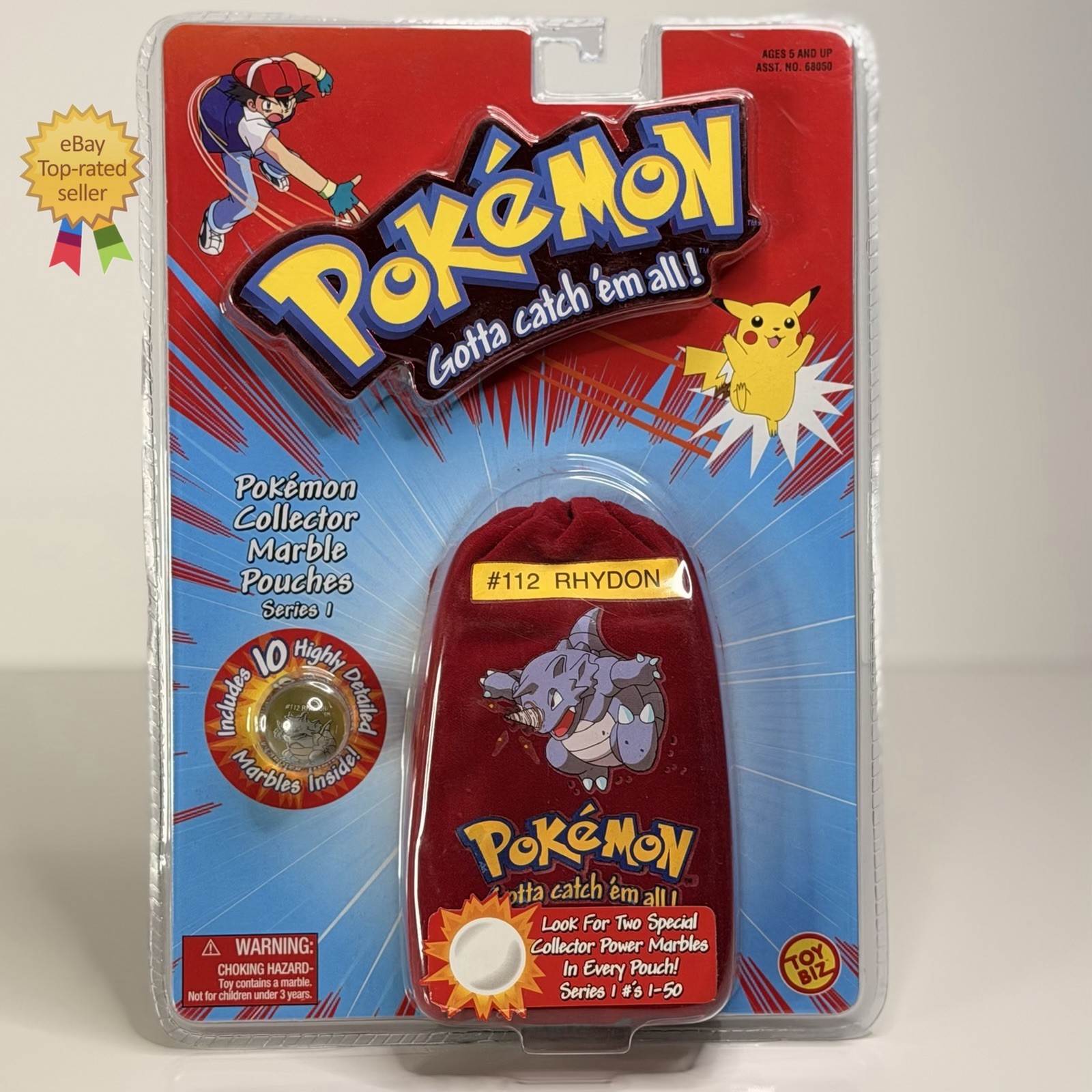 NEW Pokemon Collector Marble Pouch Red Series 1 Rhydon - RARE ⚠️SEALED