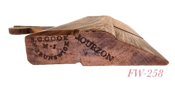 wood wooden SIDE RABBET PLANE SC COOK New Brunswick NJ carpenter tool