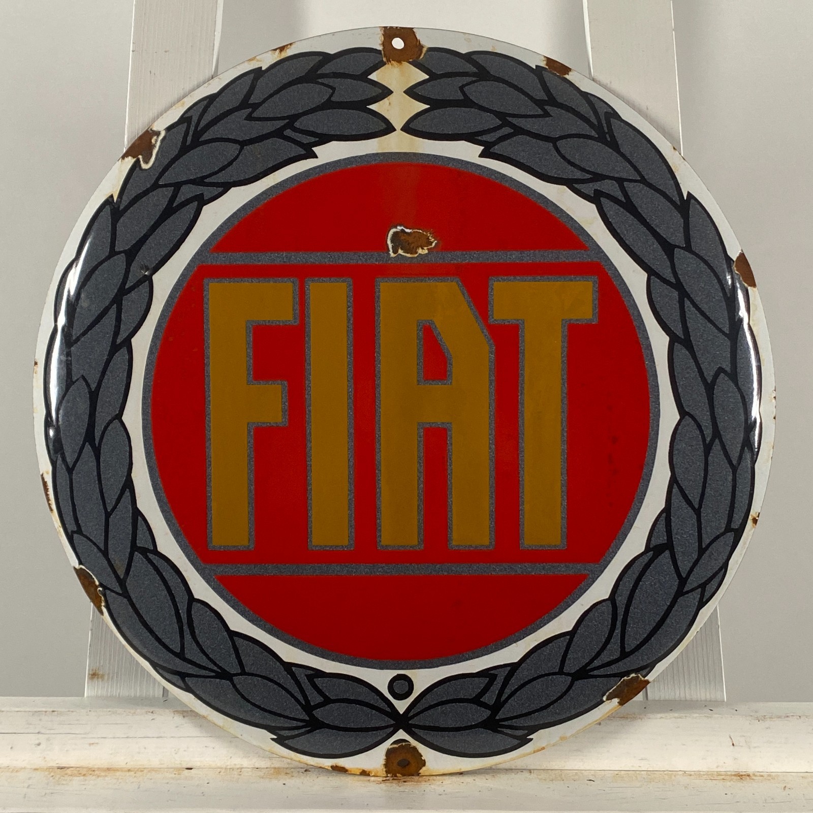 FIAT - Enamel Sign - Ø 41cm (16.1\