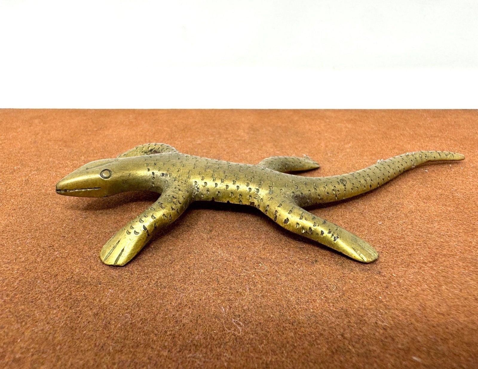 Vintage Brass Lizard Figurine