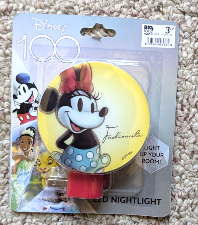 Disney 100th Anniversary Special Minnie Mouse Fashionista LED Nightlight NEW Disney 100th Anniversary Special Minnie Mouse Fashionista LED Nightlight NEW