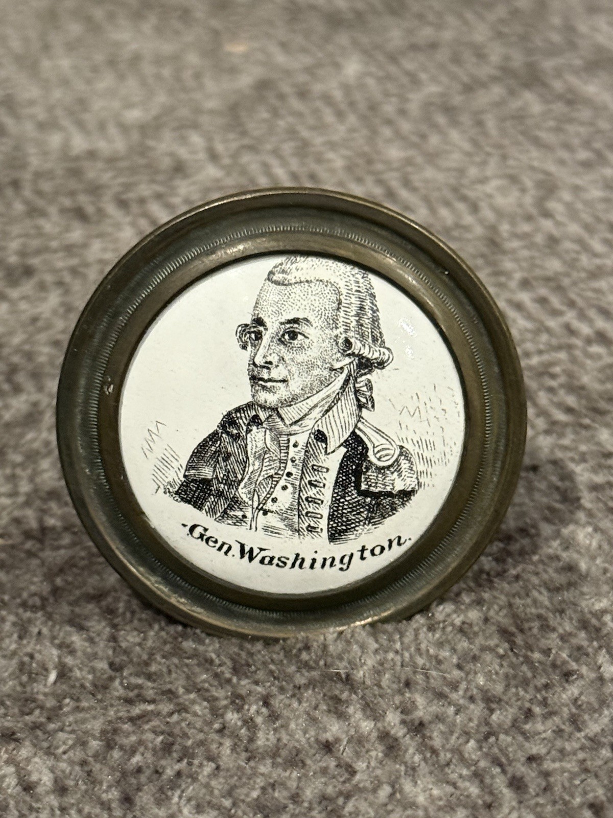 Circa 1780’s - 1790’s George Washington Battersea Curtain Tie Back