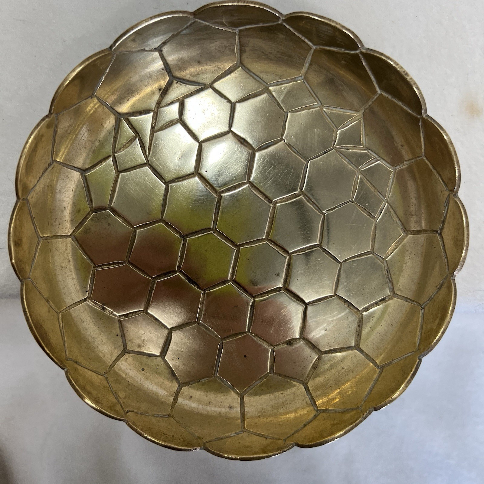 Vintage 1960s SOLID BRASS ASHTRAY-INDIA 5-1/2 Vintage 1960s SOLID BRASS ASHTRAY-INDIA 5-1/2