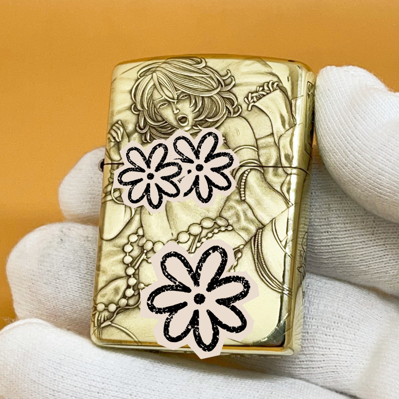 Engraved Woman Design 3D Relief Zippo Armor Brass Lighter Collectible Gift