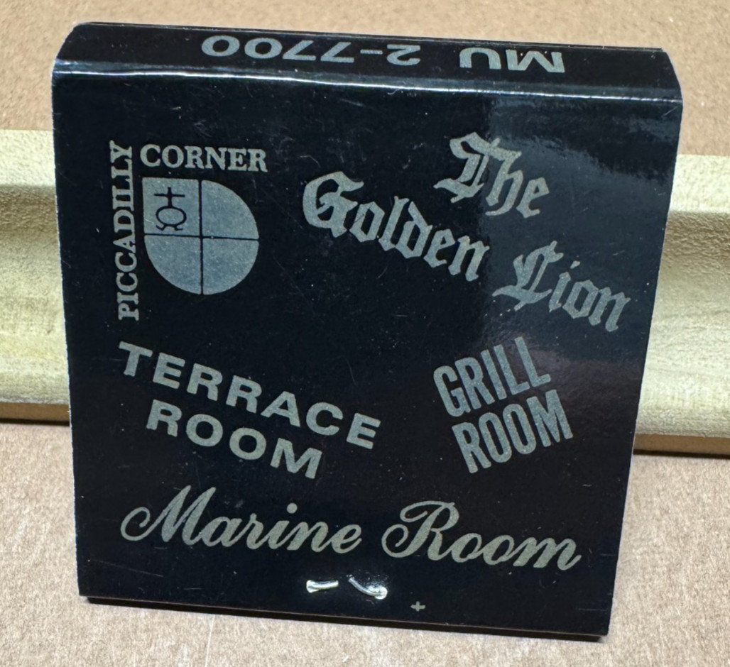 Olympic Hotel, Seattle, WA Matchbook, Circa 1960\'s Vintage, Unstruck, Nicee