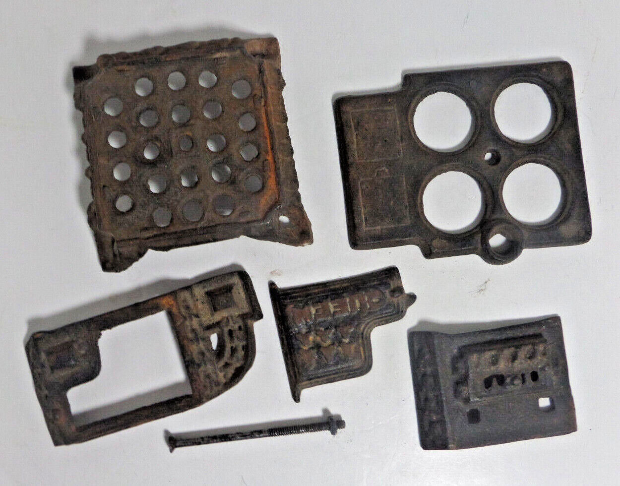 cast iron model stove parts toy salesmans's sample vintage