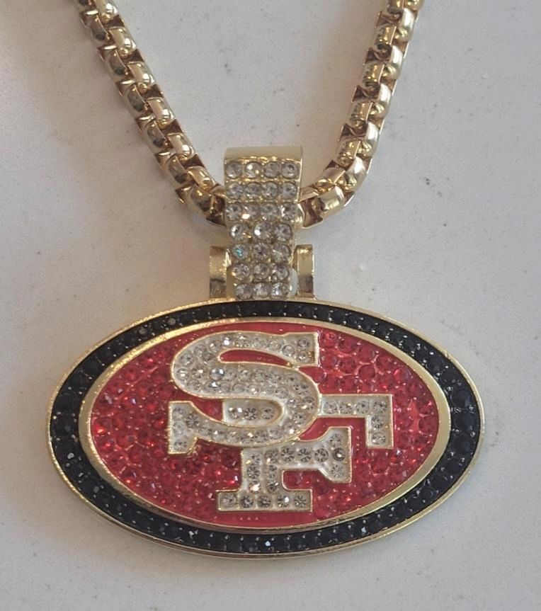 49ers Bling Logo Pendant with free chain