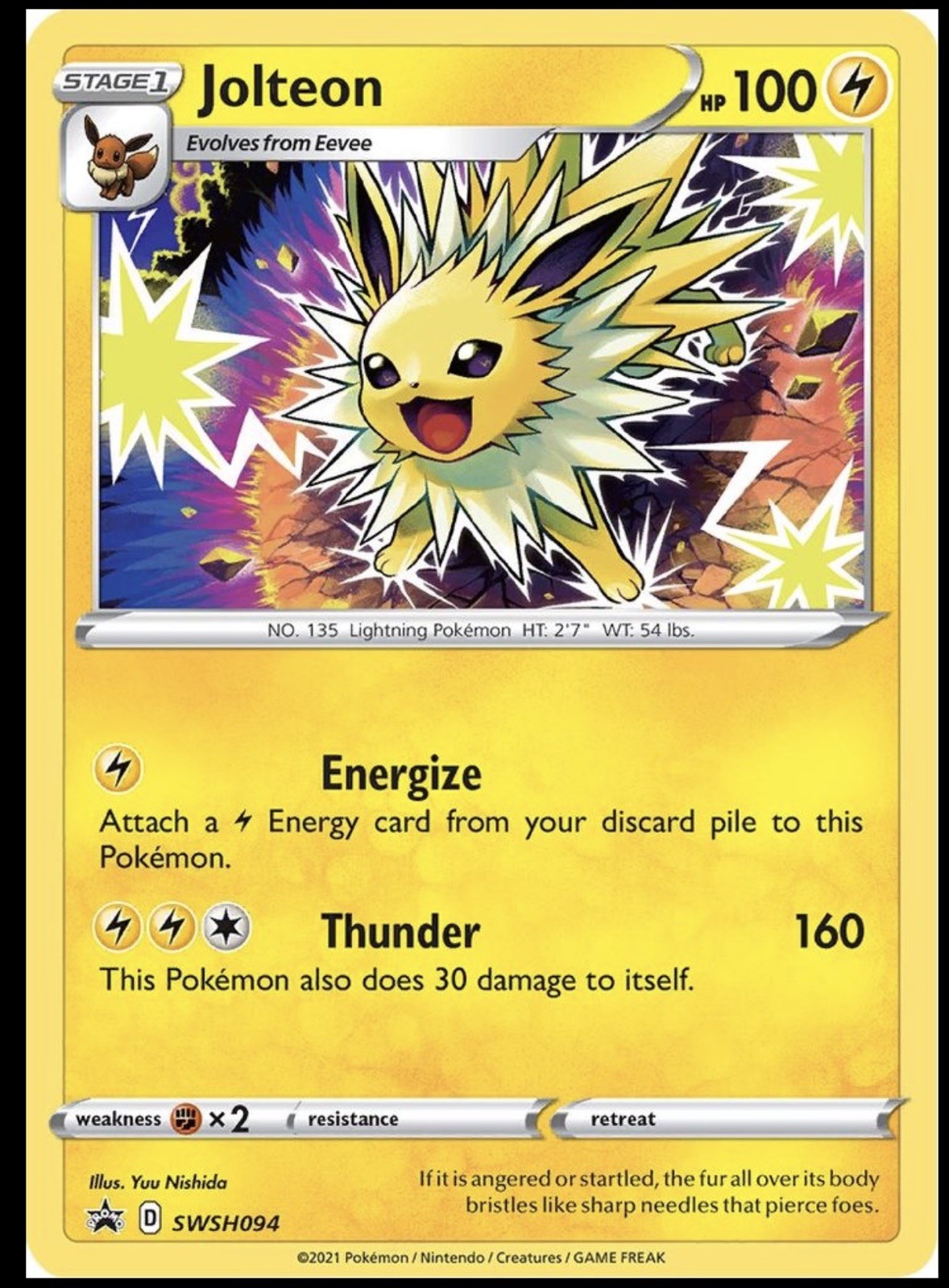 Pokemon SWSH Promo Jolteon #SWSH094 Holo NM