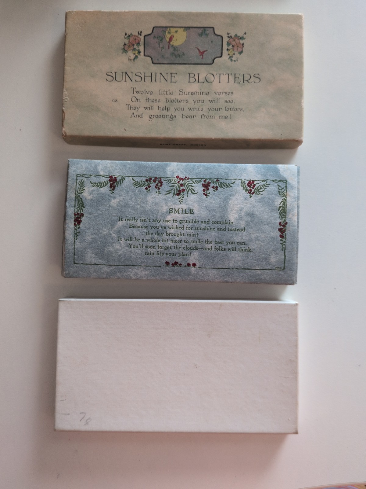 Antique Unused Sunshine Blotters Rust Craft Boston MA Lot of 21 Paper Ephemera