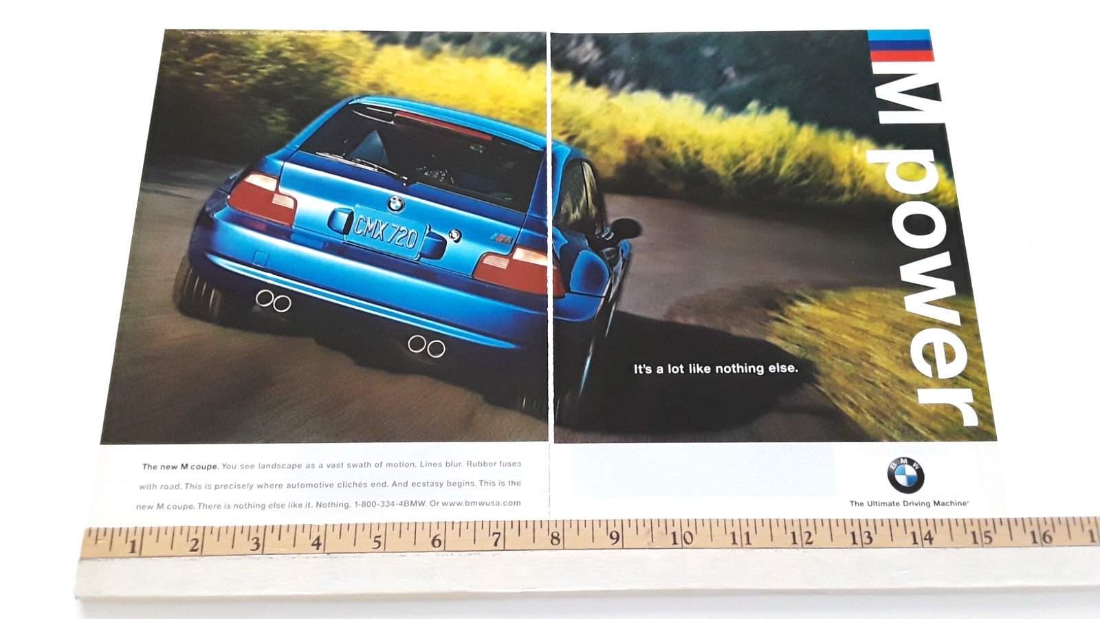 1998 BMW M COUPE ORIGINAL 2 PAGE AD 1998 BMW M COUPE ORIGINAL 2 PAGE AD