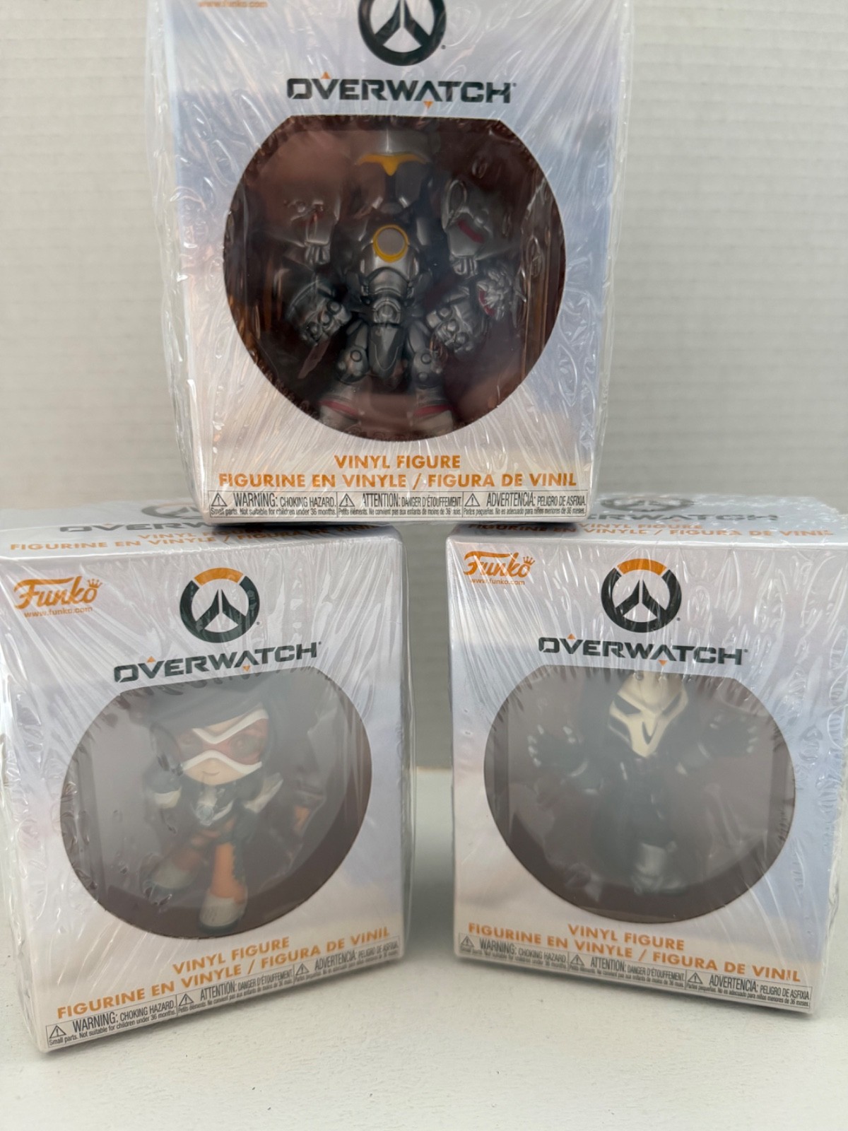 Overwatch Vinyl Figures by Funko (set of 3) - New and Sealed.