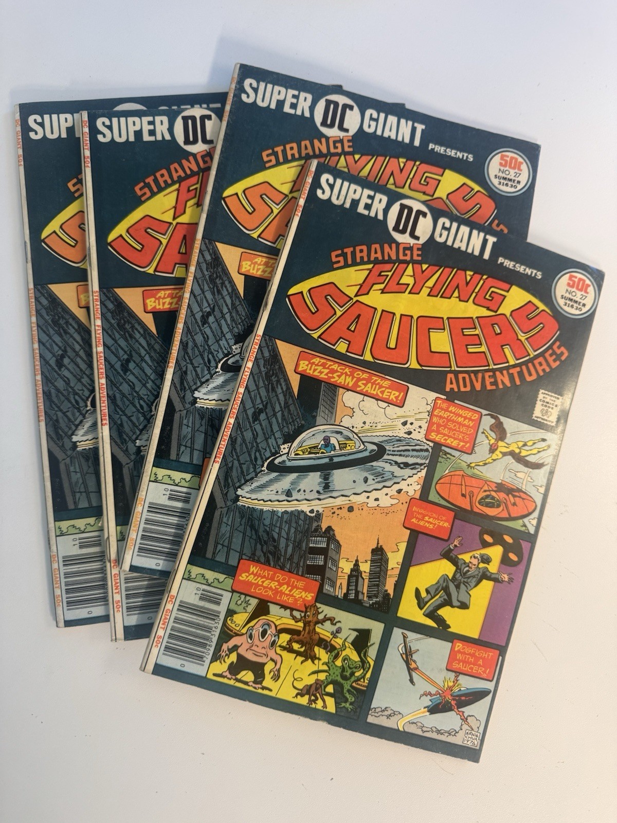 SUPER DC GIANT STRANGE FLYING SAUCERS ADVENTURES #S-27 - 1976  Lot of 4
