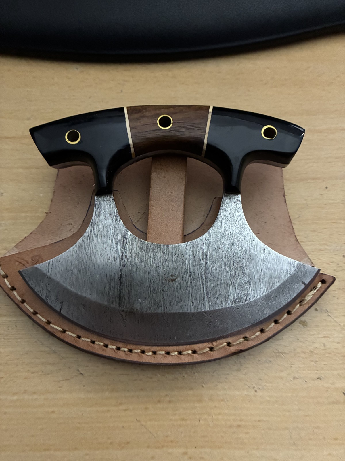 Custom Handcrafted Ulu Knife – Alaskan Style with Leather Sheath