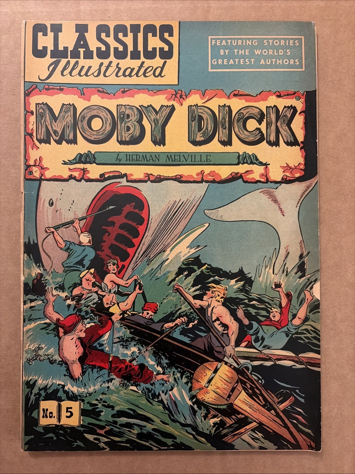 Classics Illustrated Comics - #5 Moby Dick - HRN28 - High Grade Classics Illustrated Comics - #5 Moby Dick - HRN28 - High Grade