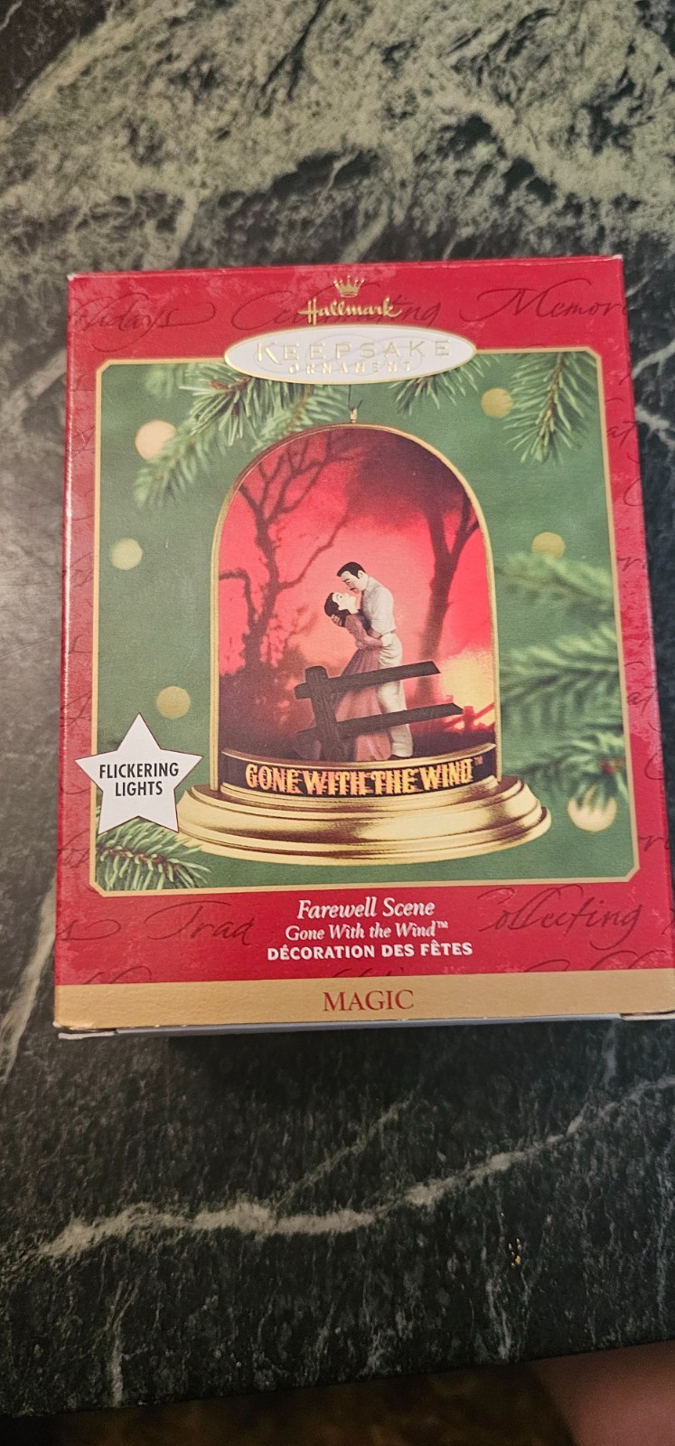Hallmark Keepsake Ornament Gone With the Wind Farewell Scene Flickering Lights Hallmark Keepsake Ornament Gone With the Wind Farewell Scene Flickering Lights